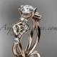 14kt rose gold celtic trinity knot engagement ring, wedding ring CT768