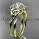 14kt yellow gold diamond celtic trinity knot wedding ring, engagement ring CT7330