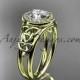 14kt yellow gold diamond celtic trinity knot wedding ring, engagement ring CT7131