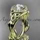 14kt yellow gold diamond celtic trinity knot wedding ring, engagement ring CT7327