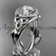 14kt white gold diamond celtic trinity knot wedding ring, engagement ring CT7327