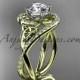 14kt yellow gold diamond celtic trinity knot wedding ring, engagement ring CT7320