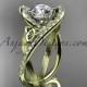 14kt yellow gold diamond celtic trinity knot wedding ring, engagement ring CT7369