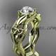 14kt yellow gold diamond celtic trinity knot wedding ring, engagement ring CT7382