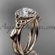 14kt rose gold diamond celtic trinity knot wedding ring, engagement ring CT7314