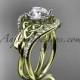14kt yellow gold diamond celtic trinity knot wedding ring, engagement ring CT7244