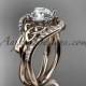 14kt rose gold diamond celtic trinity knot wedding ring, engagement ring CT7244