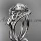 14kt white gold diamond celtic trinity knot wedding ring, engagement ring CT7244