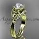 14kt yellow gold diamond celtic trinity knot wedding ring, engagement ring CT7224