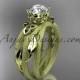 14kt yellow gold diamond celtic trinity knot wedding ring, engagement ring CT7253