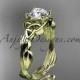 14kt yellow gold diamond celtic trinity knot wedding ring, engagement ring CT7251