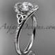 platinum diamond celtic trinity knot wedding ring, engagement ring CT7317