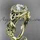 14kt yellow gold diamond celtic trinity knot wedding ring, engagement ring CT7300