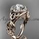 14kt rose gold diamond celtic trinity knot wedding ring, engagement ring CT7300