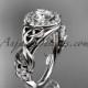 14kt white gold diamond celtic trinity knot wedding ring, engagement ring CT7300