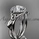 14kt white gold diamond celtic trinity knot wedding ring, engagement ring CT7314