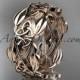 14kt rose gold diamond celtic trinity knot wedding band, engagement ring CT7259B