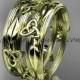 14kt yellow gold diamond celtic trinity knot wedding band, engagement ring CT7242B