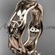 14kt rose gold celtic trinity knot engagement ring, wedding band CT7105B