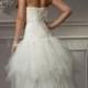 Sweatheart Neckline Tulle Wedding Dresses Cocktail Hi-lo Court Train Dress With Lace-up Back