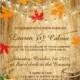 Fall wedding invitation for a rustic wedding