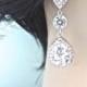Cubic zirconia earrings ~ Brides earrings ~ Sterling posts ~ Teardrops ~ High quality ~ Bridal jewelry ~ Bridesmaids ~ Classic ~ Gift