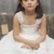 Lace Flower Girl Dress-Ivory Lace Dress/Rustic Flower Girl/-Vintage Wedding-Shabby Chic Flower Girl Dress