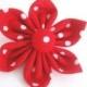 dog collar flower ,red polka dot flower ,dog collar accessory ,wedding dog flower