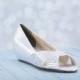 1"  Low Heel Shoe - Wedding Shoes  - Choose From Over 200 Color Choices - Custom Wedding Shoe - wedge Shoes - Crystal Wedge  Wedding Shoes