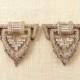 Stunning Antique French Art Deco Sterling and Paste Pave Dress Clips Pair