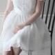 Vintage Style Alice in the Garden 2016  Knee Length Wedding Dress with lace Cap Sleeves - AM198268550