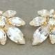 Bridal Stud Earrings,Swarovski Crystal Earrings,White Crystal Cluster Stud Earrings,Bridesmaids Swarovski Earrings,Bridal Crystal Earrings