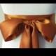Copper Ribbon Sash / Double Faced Ribbon Sash / Bridal Sash / Bridal Ribbon / Copper