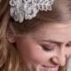 Bridal Lace Headband, Wedding lace Headband - Sabrina