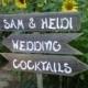 3 Wedding Signs with Stake. Rustic Wedding. Hand Painted Reception Sign. Parking Signs. Seating signs. Cocktails Sign