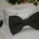 Rustic Brown Tweed Oversized Bow Tie Wingtip Tuxedo Dog Collar ~ Custom Made~Dog Wedding Collar~Dog Tuxedo~Best Man~Free Shipping Within USA