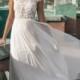 JW16060 light and airy lace cap sleeves beach summer wedding dress