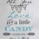 All You Need is Love Wedding Favor Bags-Candy Buffet Bags-Wedding bags Personalized