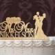 Custom Wedding Cake Topper Monogram Personsalized Silhouette With Your Last Name, wedding date,