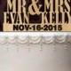 Personalized Wedding Cake Topper, Rustic Wedding Cake Topper, Custom Wedding Cake Topper, Monogram cake topper, silhouette cake topper