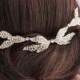 Crystal Leaf Wedding Comb Gold Bridal Hair Accessory Leaves Back Comb Rhinestone Leaves Veil Slide Back Hair Clip ELOISE