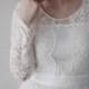 Affordable and Elegant Lace Boho Vintage  Long Sleeve Wedding Bridal Dress with Chiffon and tulle Skirt -Elizabeth 2016-AM19836868