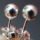CLEARANCE - High Quality Sweet and Simple Solid 925 Sterling Silver Ball Studs Earrings with Silver Backings - 4mm - 1 pair