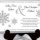 100 Snowflake Wedding Invitations, RSVP's, Reception Invitations w/ FREE Calendar Stickers, personalization, printing