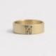 Wedding Band or Engagement Ring in 14k yellow gold with cabbage trees