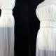 1950s Sheer White Nylon Nightgown Maxi Negligee Goddess Embroidered Colura Medium Nightie