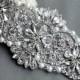 Rhinestone Applique Bridal Accessories Crystal Trim Rhinestone Beaded Applique Wedding Dress Sash Belt Headband Jewelry RA027