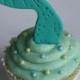 Mermaid Tail Fondant Cupcake Toppers