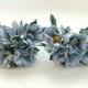 10 - 25mm blue mulberry paper chrysanthemum - paper flowers - paper mum - paper daisy - blue flower