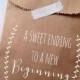 Wedding Cookie Bags, Laurel Rustic Candy Buffet Sacks, Custom Wedding Favors, 25 Cake Bags, Recycled Brown Paper Personalized Printed Sack